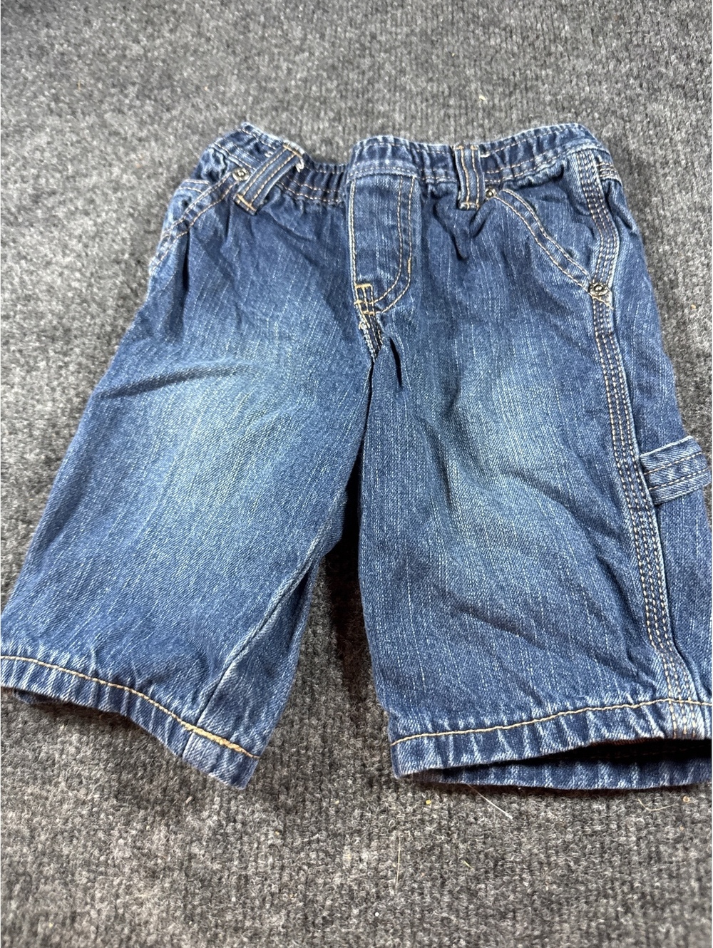 Koala Kids Baby 6-9M Blue Denim Carpenter Jeans Utility Pants